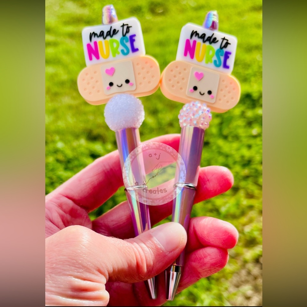 Made To Nurse Beaded Bandaid Pen